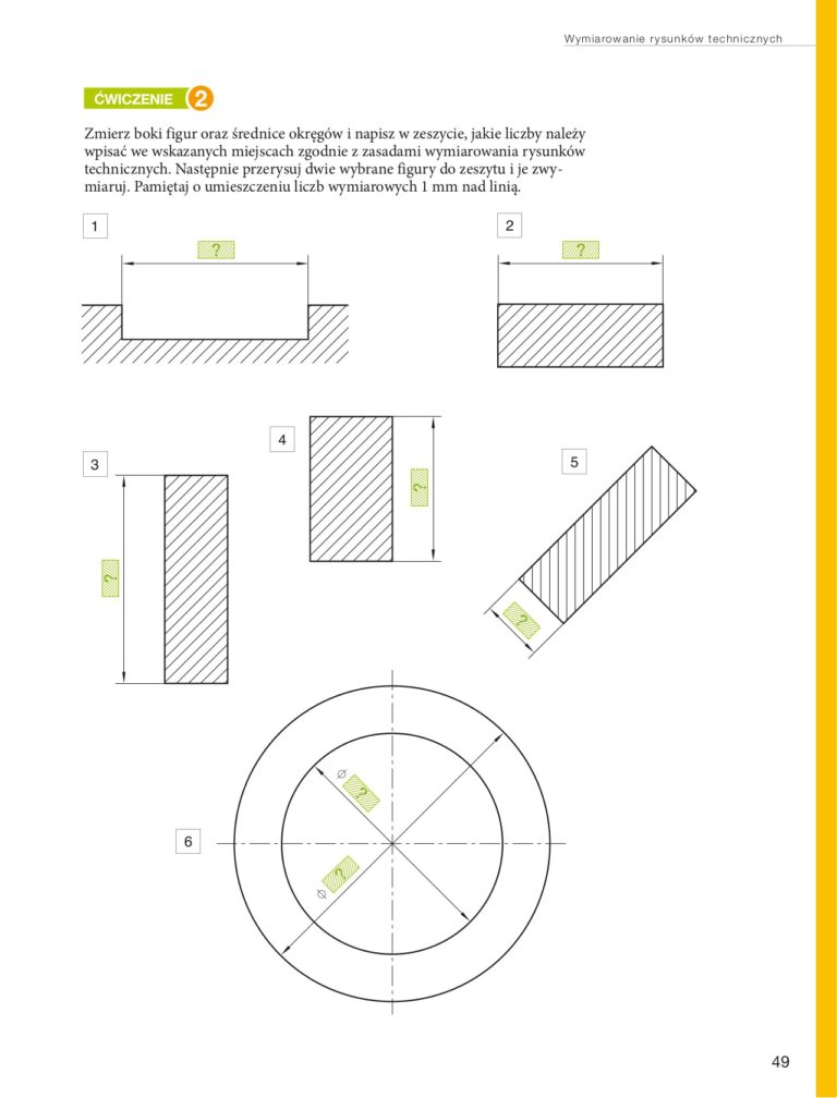 Wymiarowanie Rysunk W Technicznych Szko A Podstawowa Nr Im