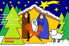 Kartka Świąteczna - MATEUSZ BŁACHUT KL. I A