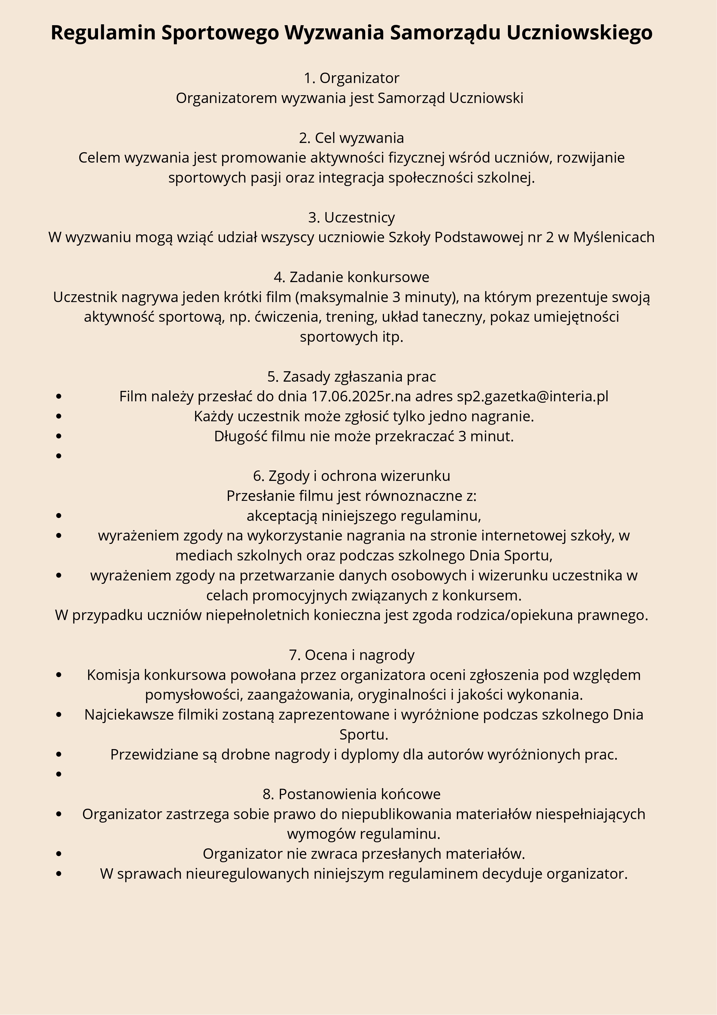 SPORTOWE WYZWANIE