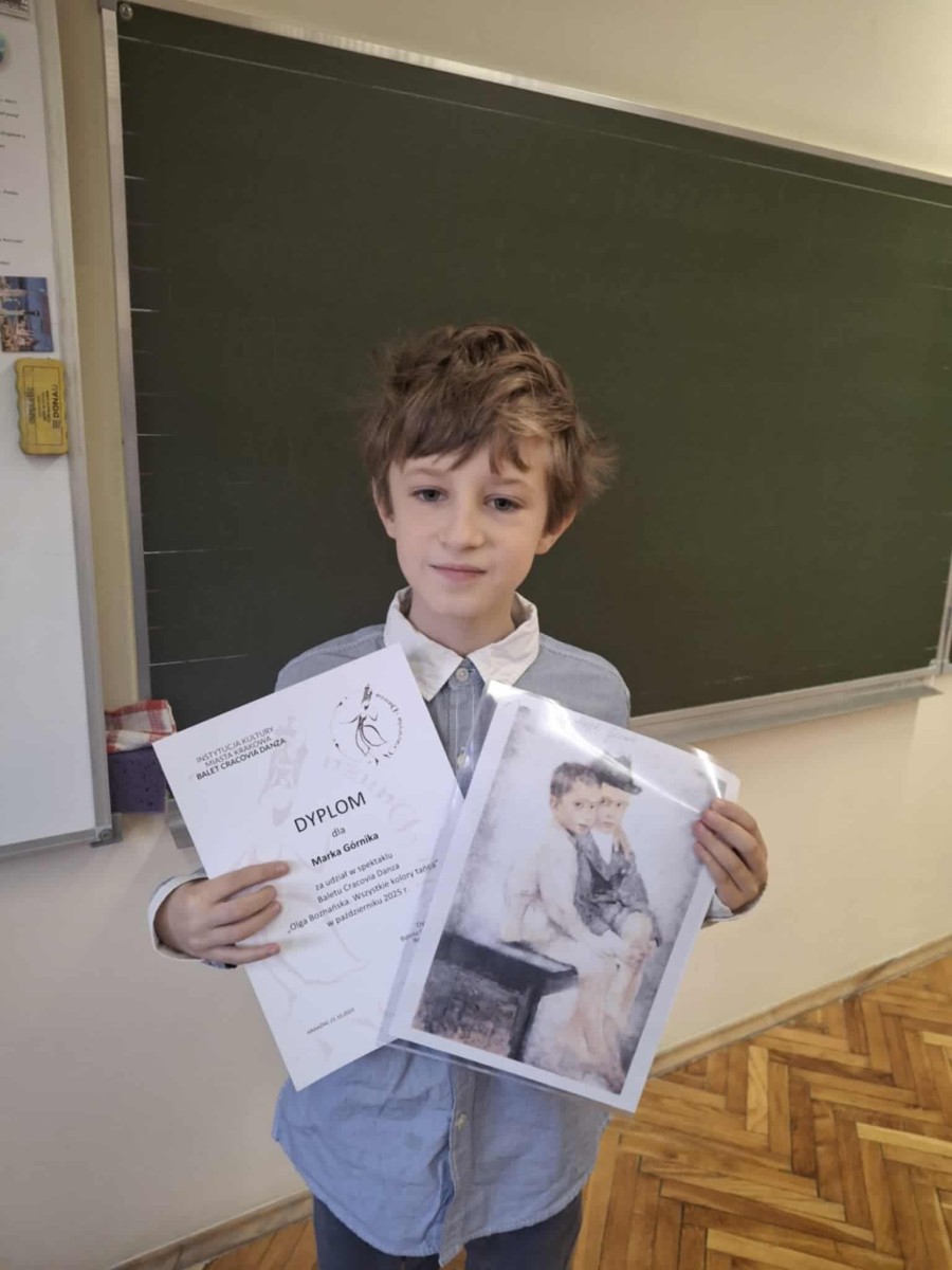MAREK GÓRNIK Z KLASY 3B W BARWACH BALETU CRACOVIA DANZA