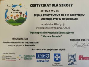 PODSUMOWANIE PROJEKTU KLASA W TERENIE W KLASACH TRZECICH